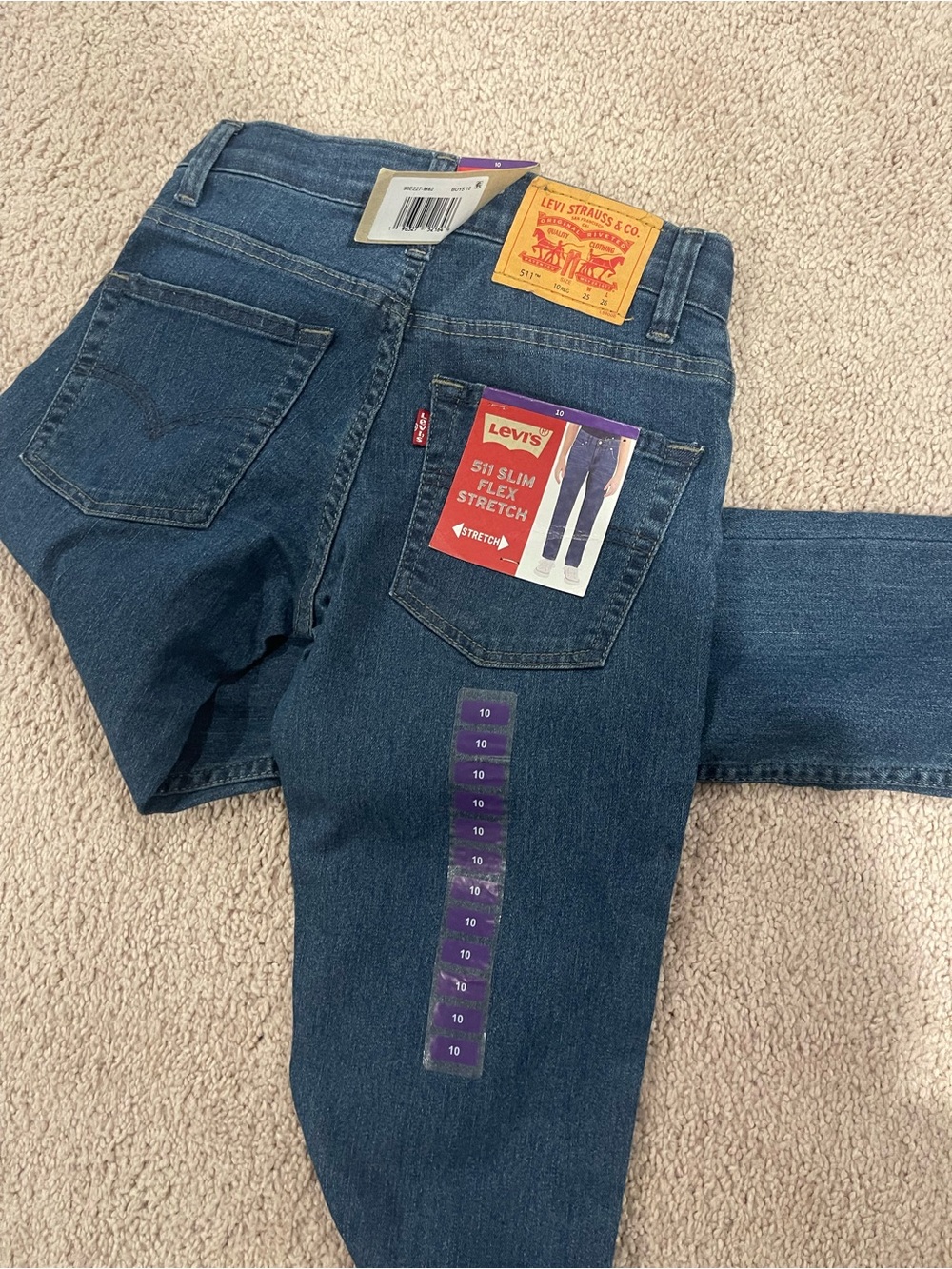 Levi's Slim Flex Stretch boys Jeans - Dark Blue Denim